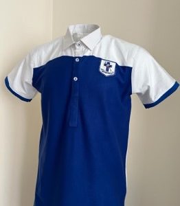 CIC Branded Quarter-Top White, Collared T-Shirt